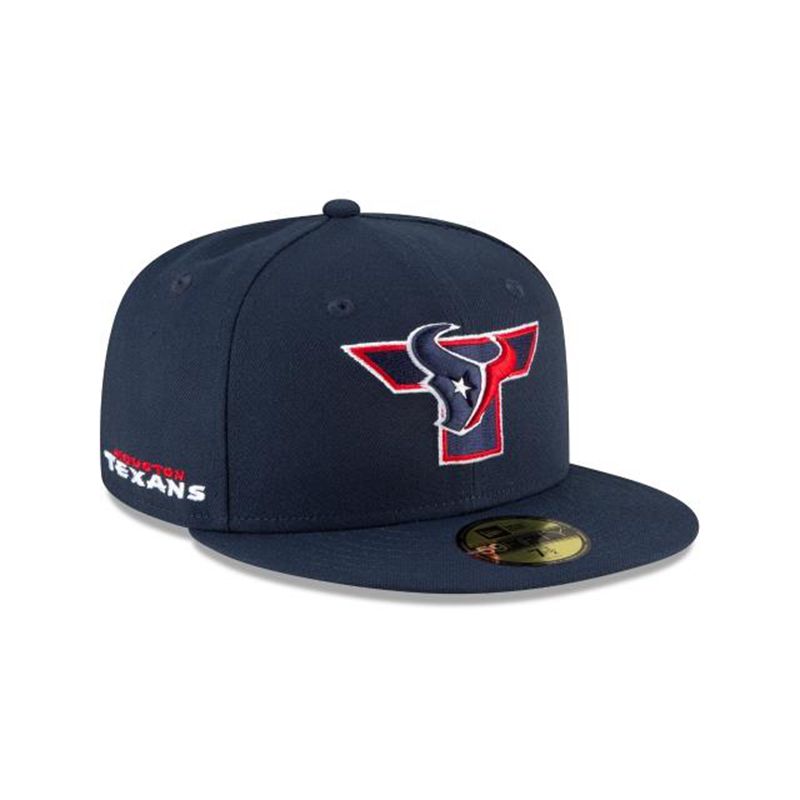 NFL Houston Texans Logo Mix 59Fifty Fitted (KBL5391) - Blue New Era Caps